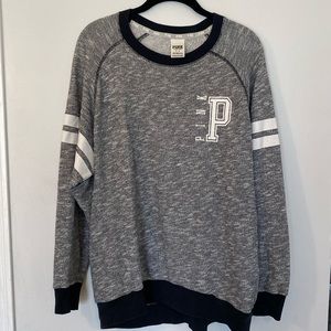 Pink Victoria’s Secret women’s grey oversized pullover size small